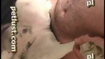 My spouse and the dark canine form an excellent pair for human-animal intimacy
