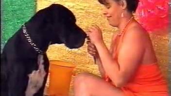 Massive black dog's cock is ideal for a pair of aroused MILFs