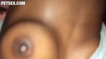 Ebony slit is ideal for his well-hung buddy