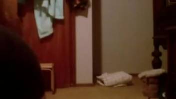 Filthy bitch being fucked by a horny guy right here
