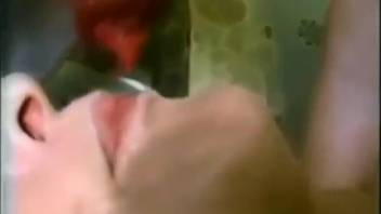 Horny lady shoves the canine cock straight into her mouth
