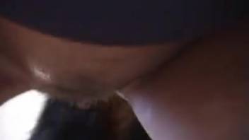 Canine penetrates nude female in her vagina and ejaculates inside