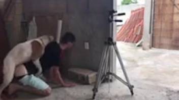 Dark-haired dude with a sexy ass is being pounded hard