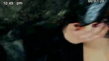 Intense vaginal insertion by a massive equine cock on webcam