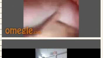 Horny blonde views bestiality on Omegle