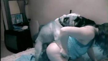 Chubby housewife getting fucked by her favorite dog